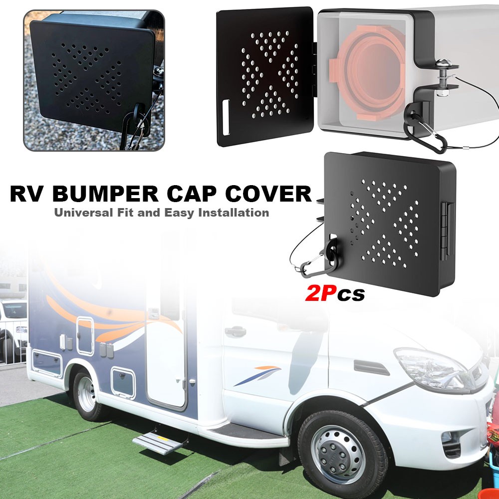 4″ RV Bumper Plug End Cap For RV Camper Travel Trailer Square Bumper Cap Cover