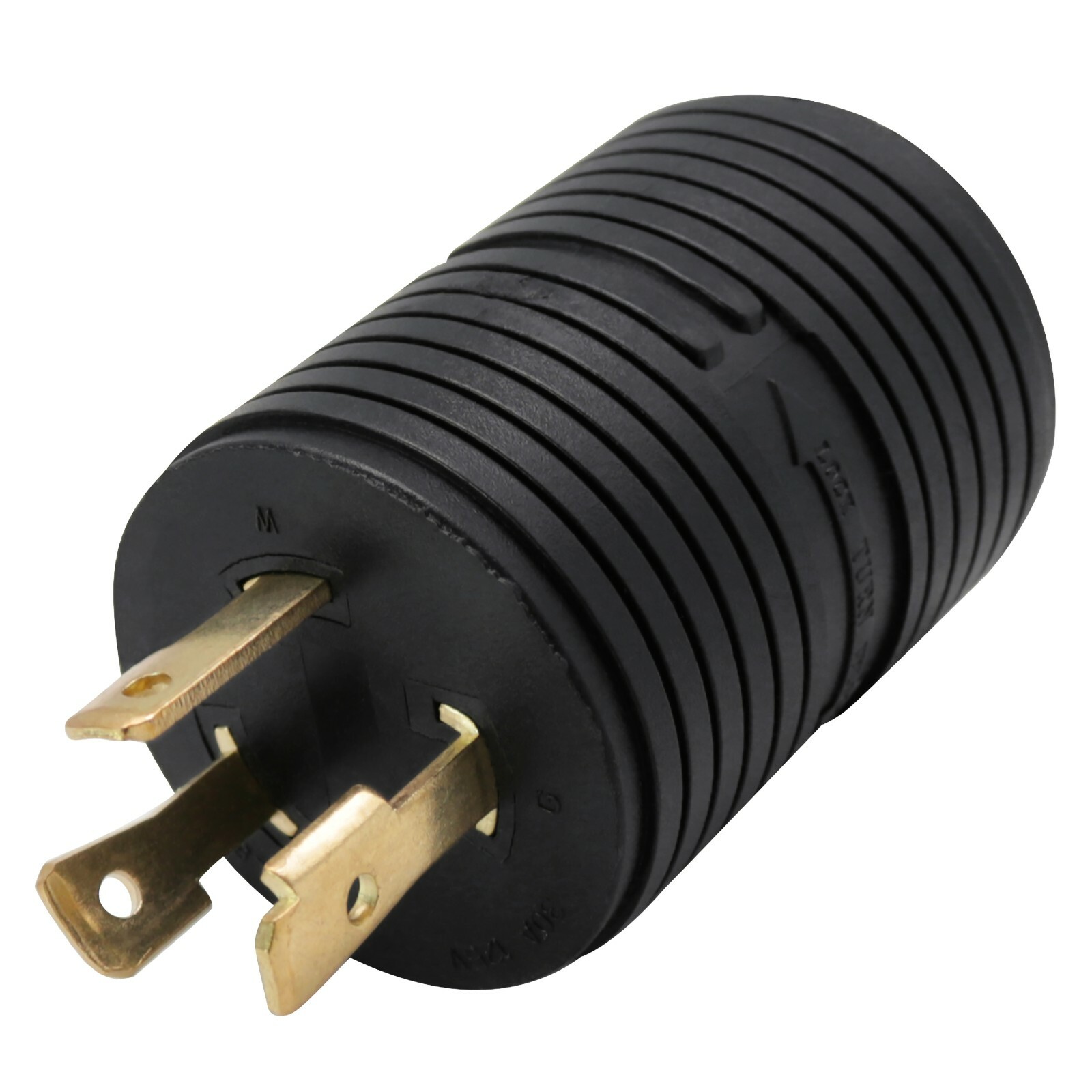 NEMA L5-30P to L14-30R Adapter, 3 Prong Generator Transfer Switch Adapter