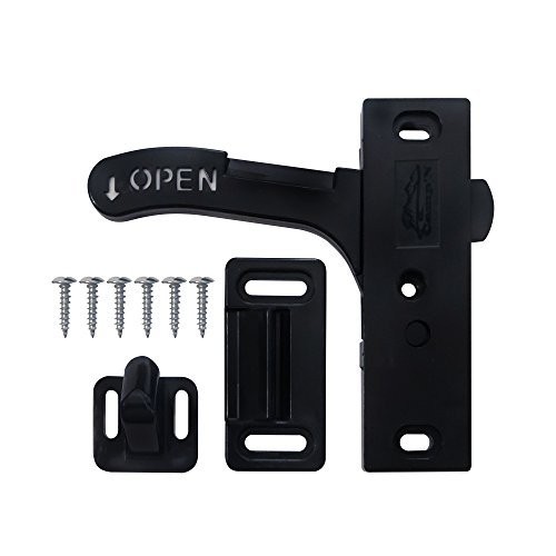 Camp’N – RV Screen Door Latch (Left Hand) Left Hand, Black