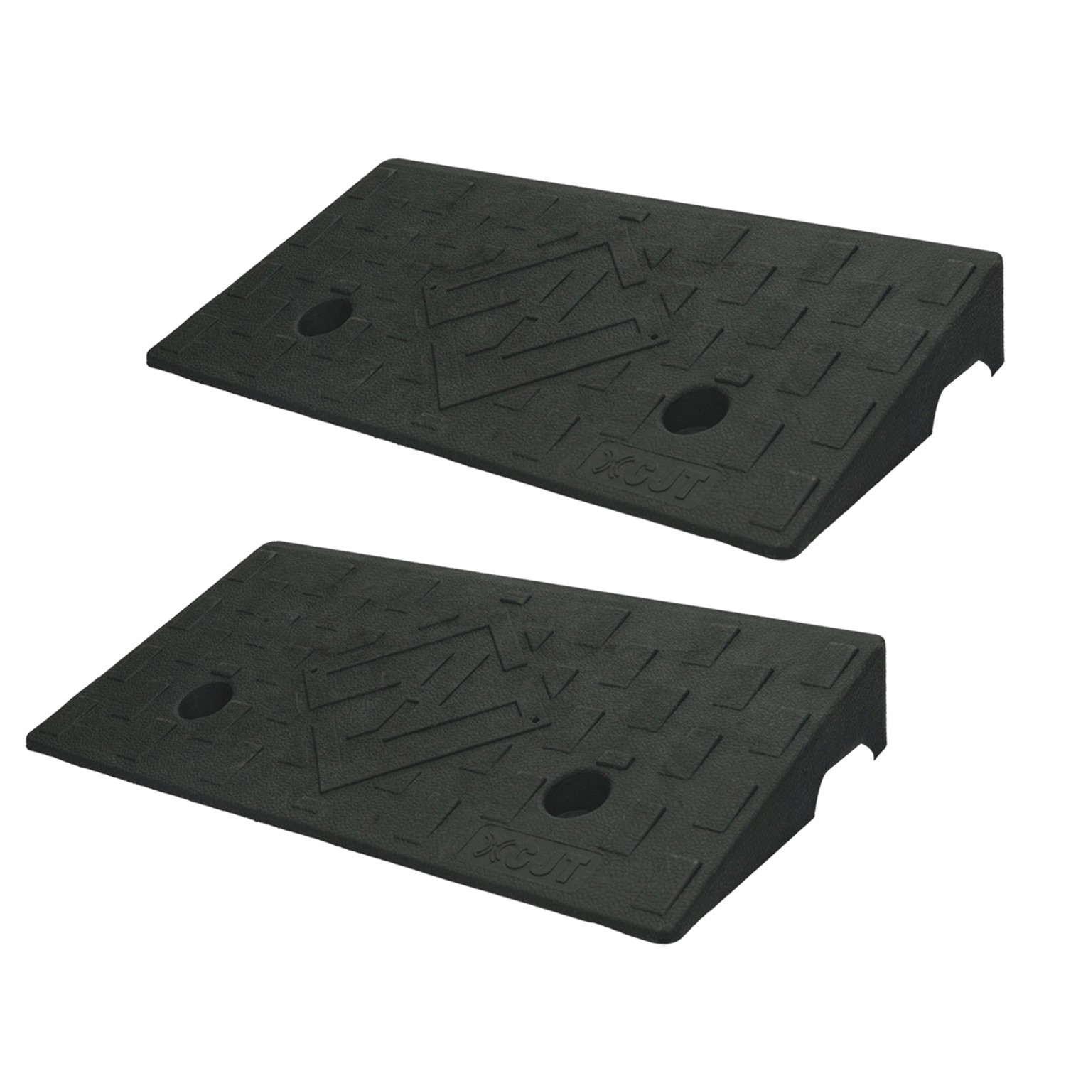 2.4″ Rise 2pack Rubber Curb Ramps for Wheelchair Threshold Driveway Doorway Shed
