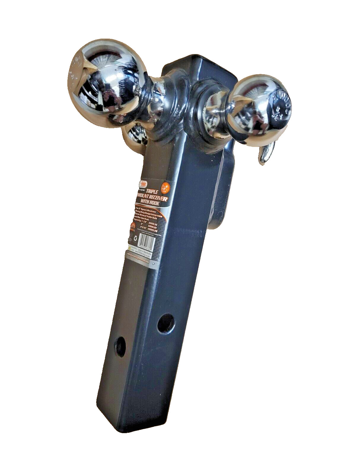 Multi Ball Tow Hook 2″ Receiver 1-7/8″ 2″ 2-5/16″ Truck Ball Mount Trailer Hitch