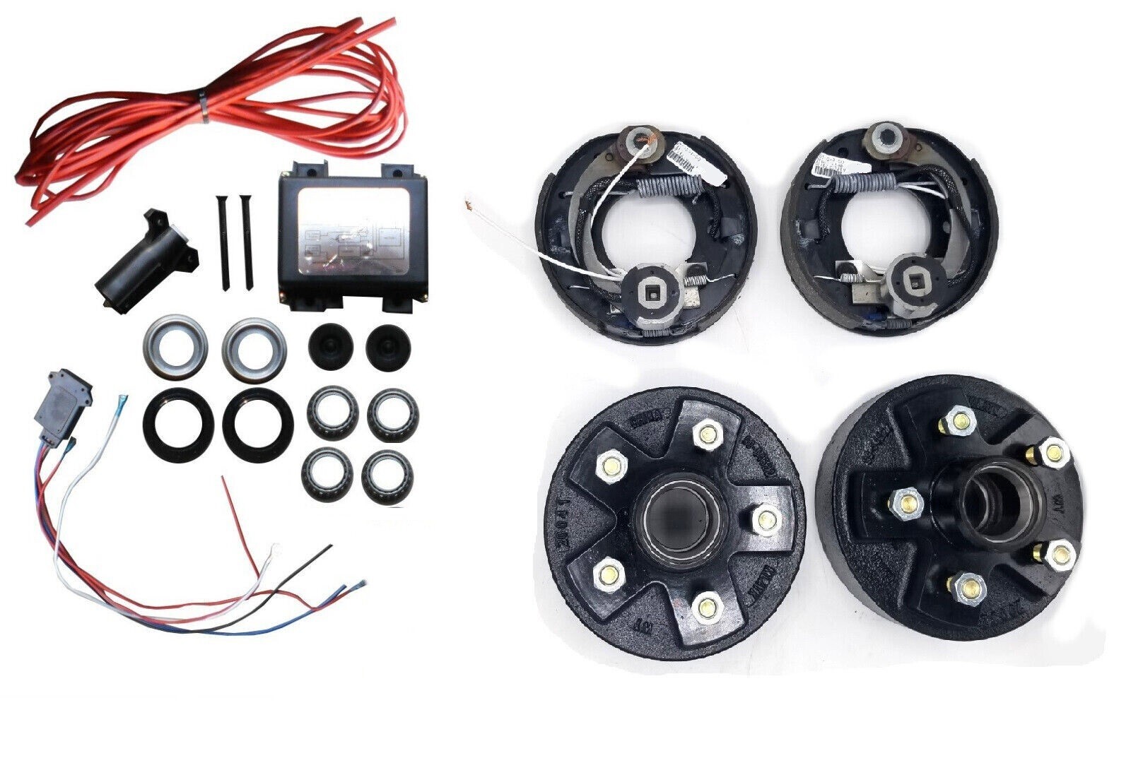 ADD Electric Brakes Kit for 2000# 2200# Trailer Axle 7″ drums 5×4.5 w/Breakaway
