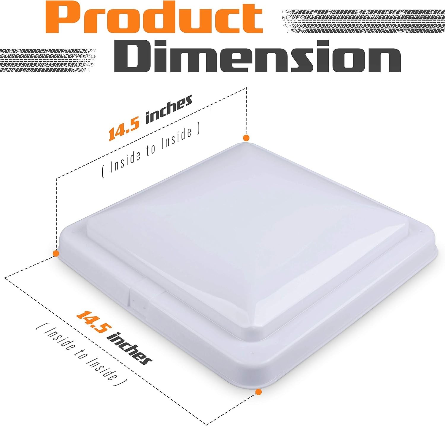 Replacement 14.5 Inch RV Roof Vent Cover – Ideal for Trailers & Campers
