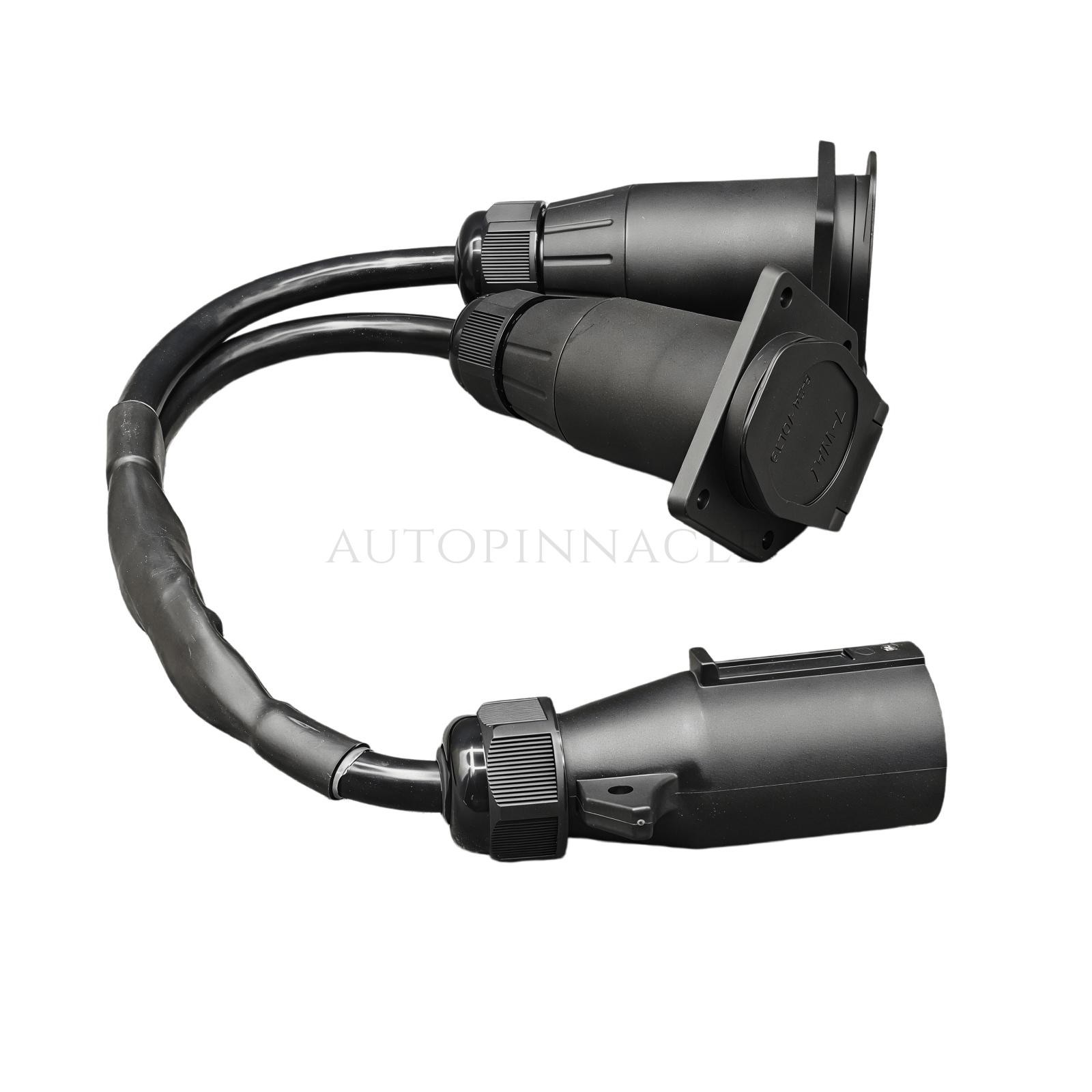 New! Universal 7 Way Y Splitter Trailer Adapter Harness For Pulling Slide USA
