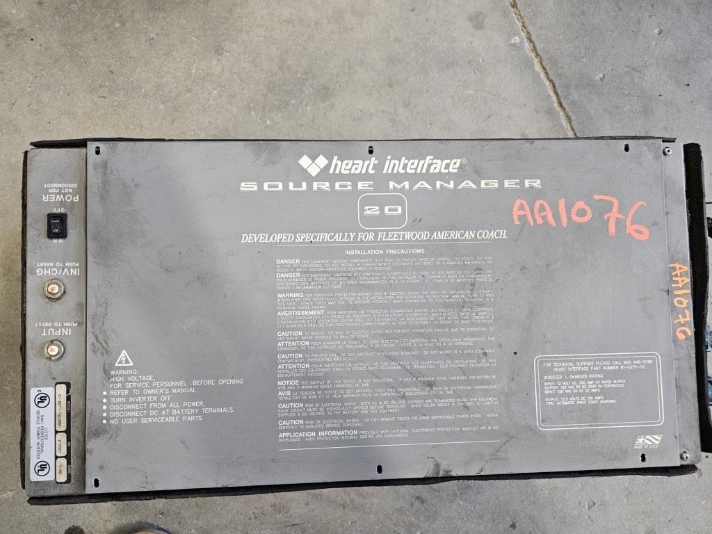 USED HEART INTERFACE SOURCE MANAGER 20 INVERTOR from 2000 American Eagle AS IS