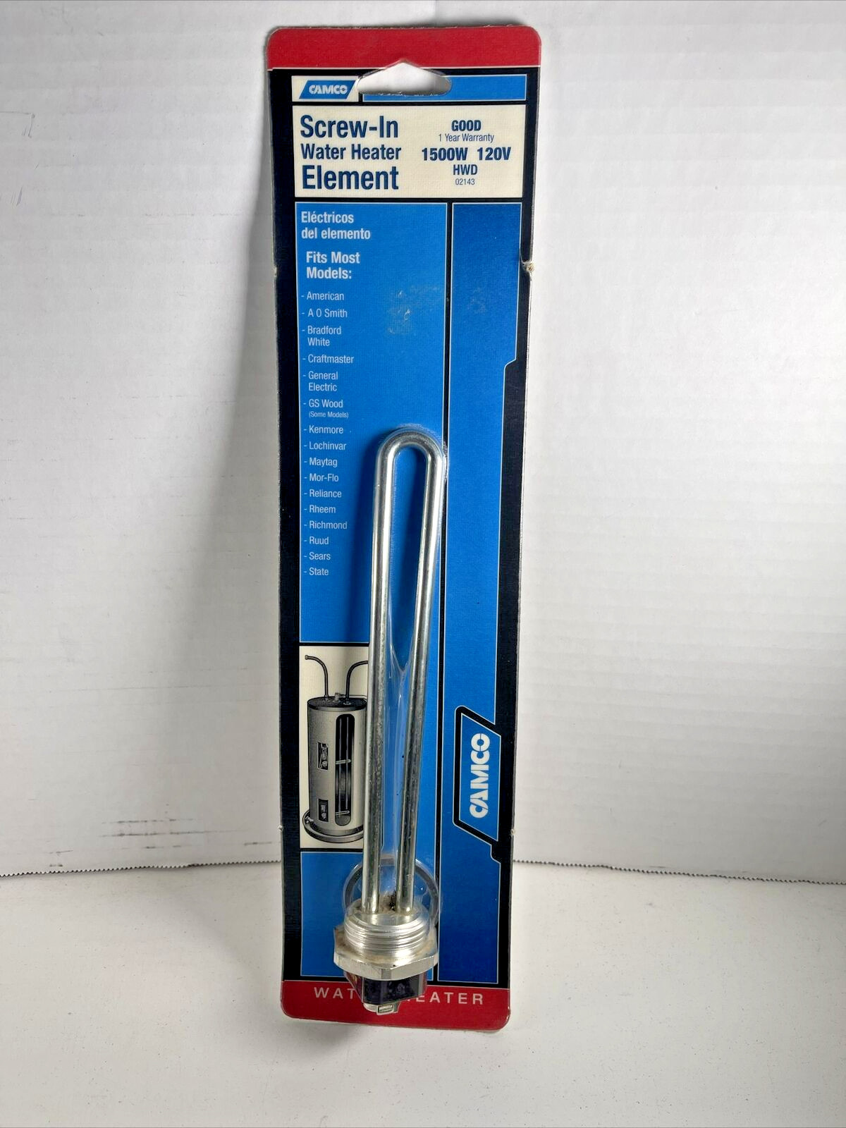 NEW SEALED Camco Screw-In Immersion Element 120v/1500w #02143