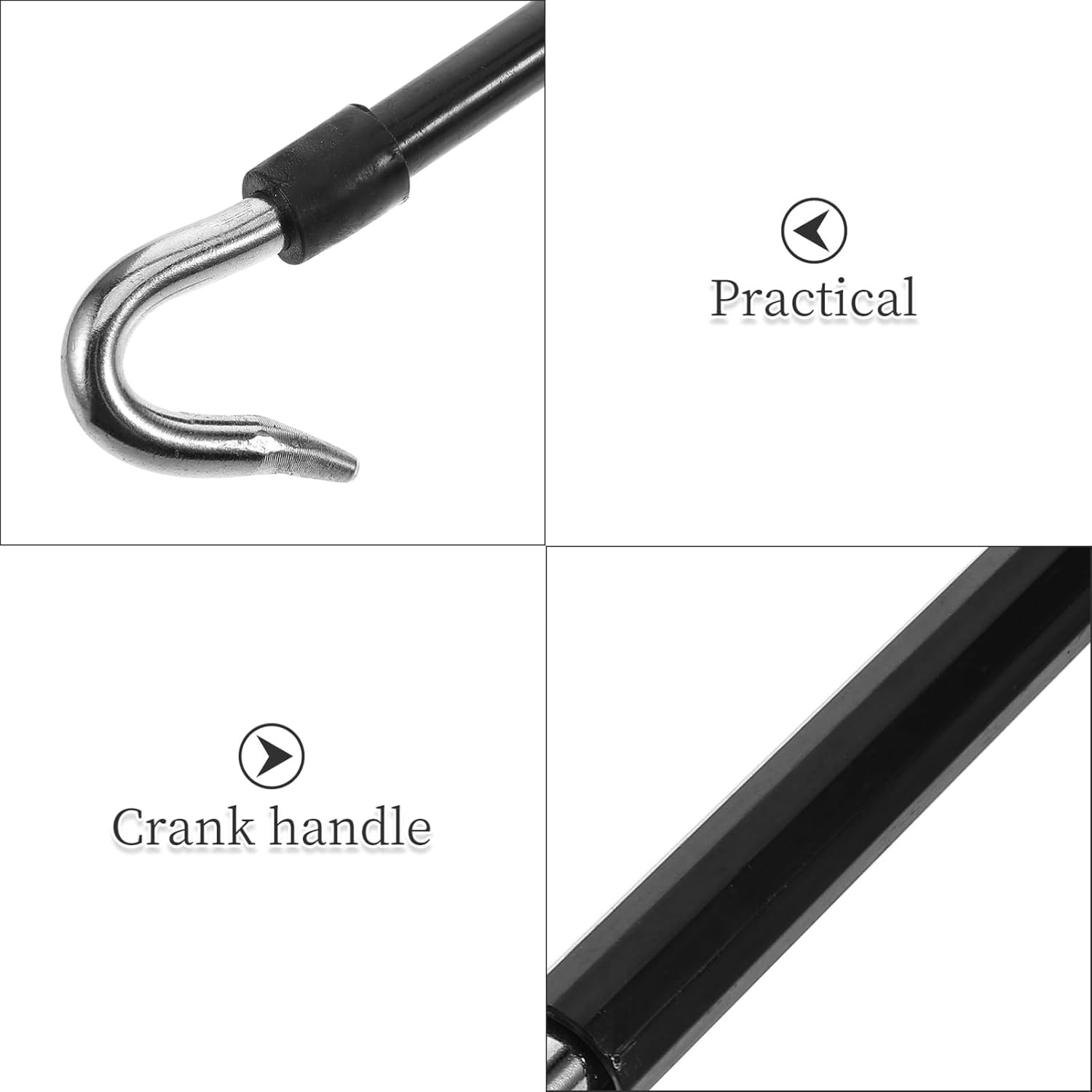 Heavy-duty manual awning crank handle, easy to use.