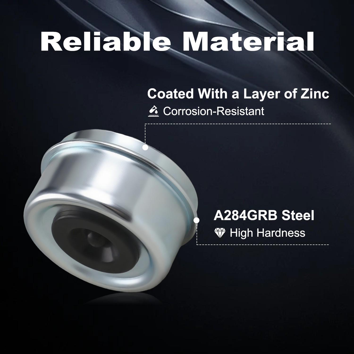 4pc 2.44″ Trailer Axle Wheel Hub Bearing Dust Cap Hub Quality for Dexter EZ Lube