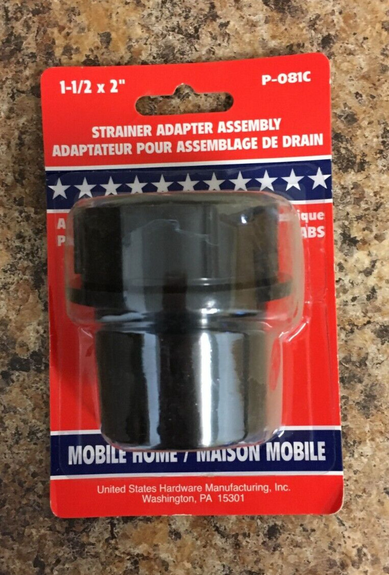 US Hardware P-081C Mobile Home 1-1/2 in. x 2 in. Strainer Adapter Assembly