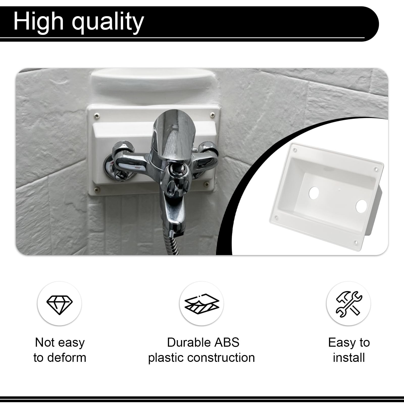 Faucet Bezel Stand Off Cover Replacement for RV caravans White