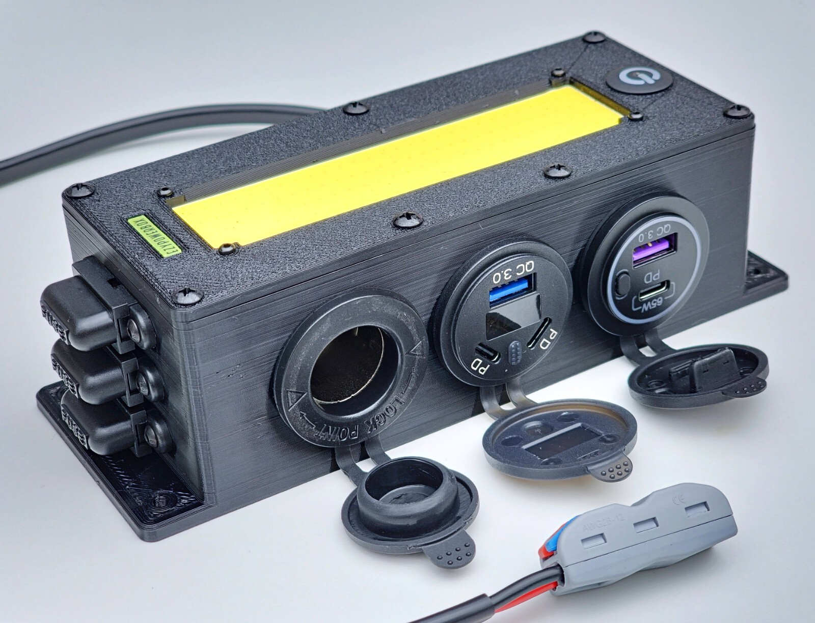 Car Camper Caravan Boat 12V Power Box USB phone laptop charger offgrid custom