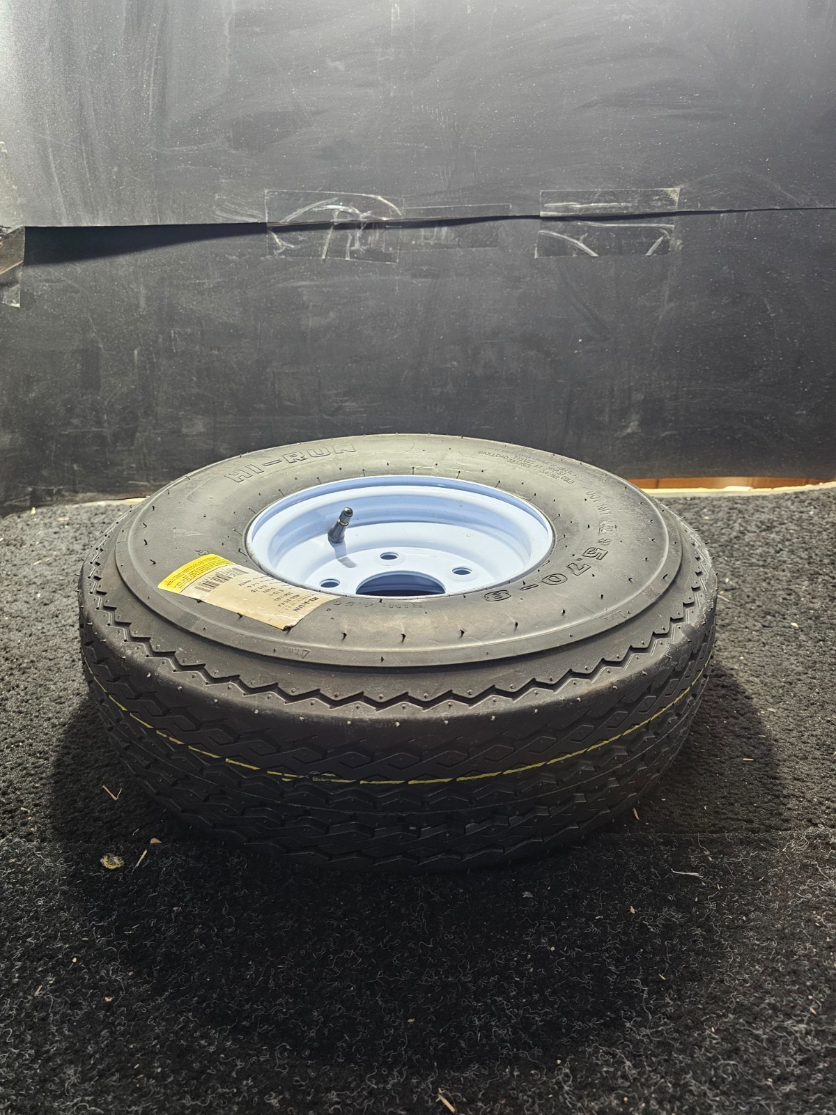 (QTY 1) Hi-Run 5.70-8 Boat Trailer Tubeless Tire & Wheel 4PR SU02 69M B 5 Lug
