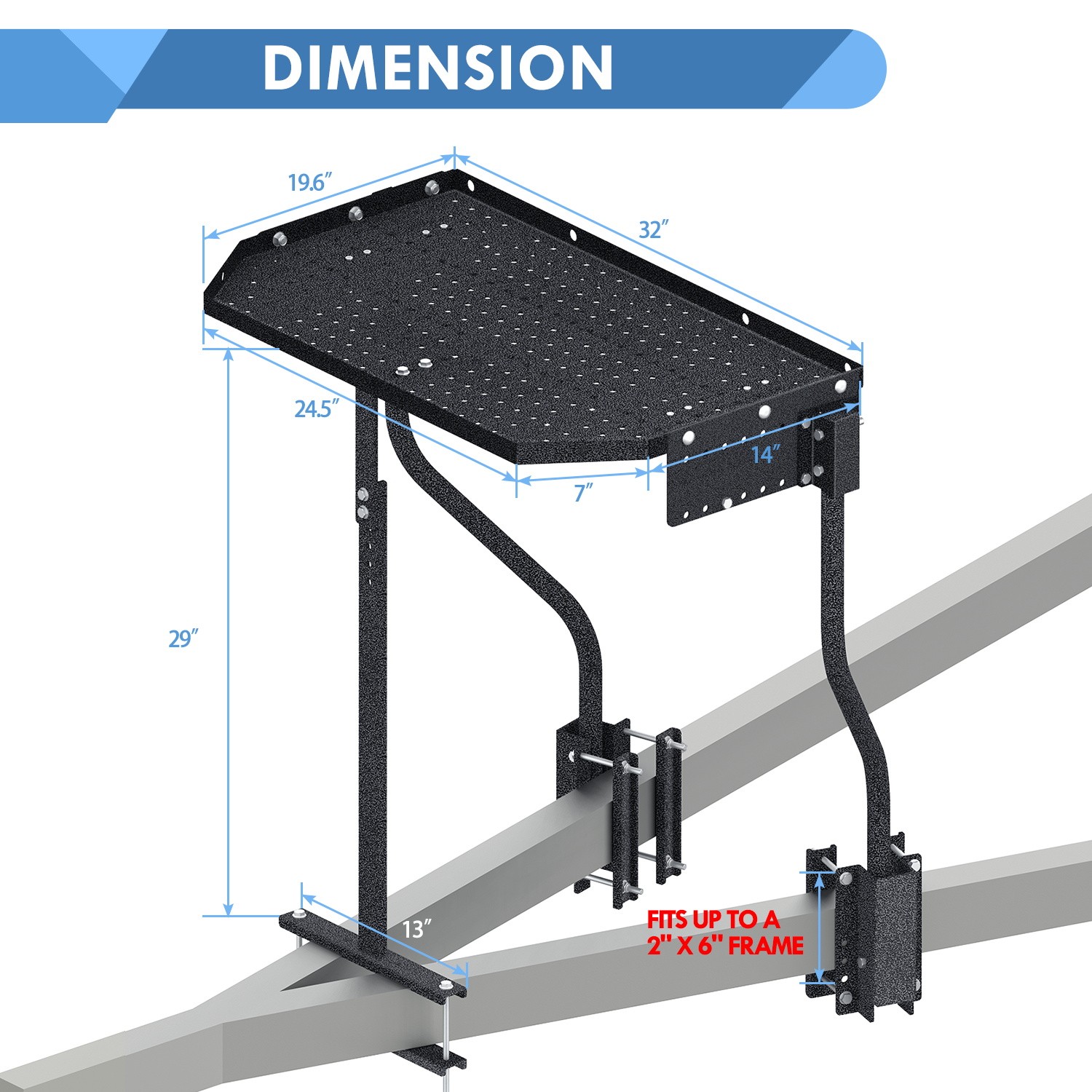 Trailer Tray 300 Pounds for Outdoor Generator Storage CC-255 “A” frame