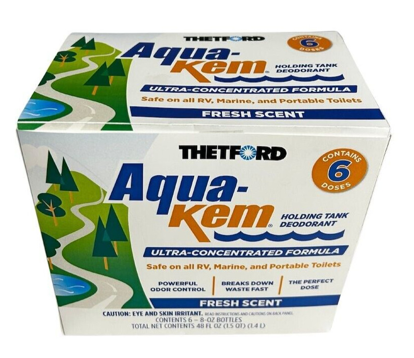 Thetford 96901 Aqua-Kem Waste Holding Tank Treatment, 8 Ounce Bottle, Set Of 6
