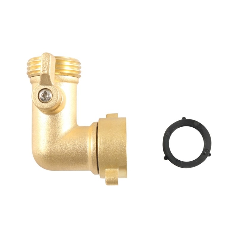 RVs Freshwater Inlet Adapter 3/4GHT Ball Valves with Switches Brass Construction