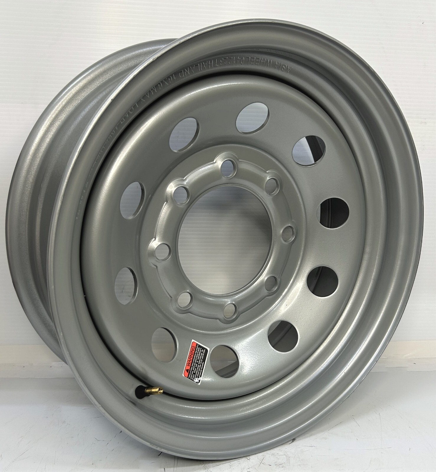 16 Inch 8 Lug Silver mod Trailer Wheel Rim 16865SM