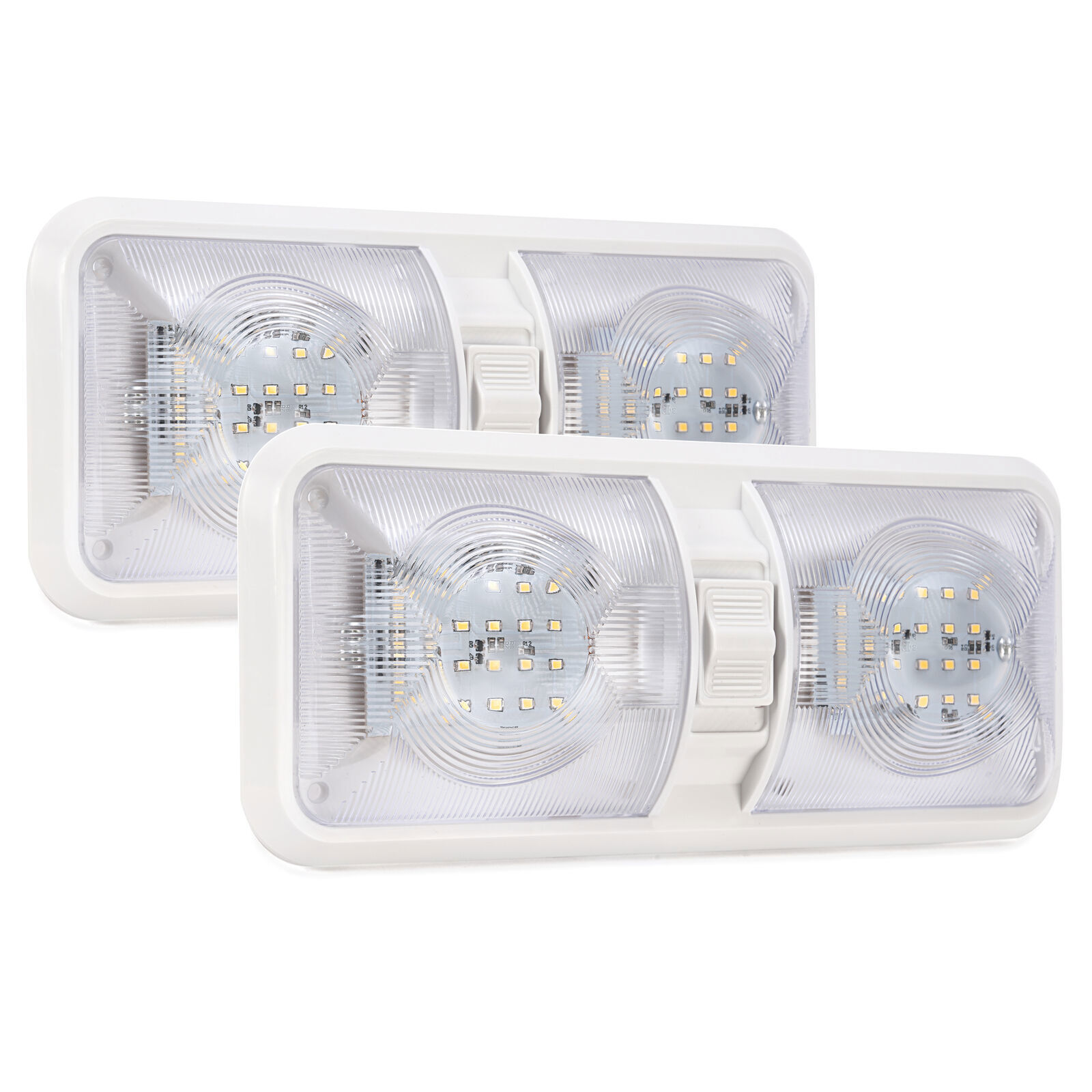 1-10x 12V LED RV Ceiling Dome Light 3-Way Switch IP67 for Trailer Camper Boat