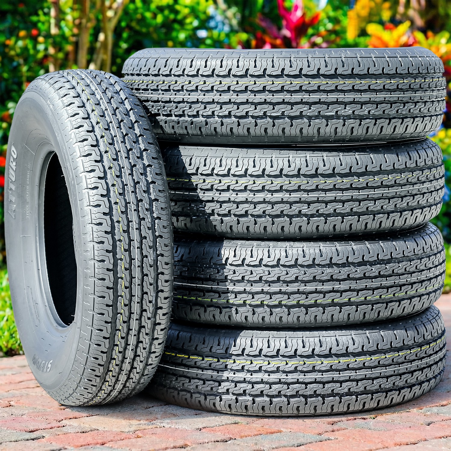 5 Tires Atturo ST300 All Steel ST 235/85R16 Load F 12 Ply Trailer