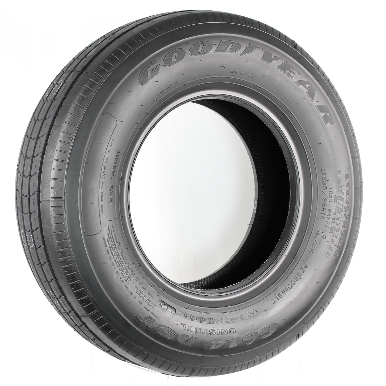 Goodyear Radial Trailer Tire Light Truck LT235/85R16 235/85R16 Load Range G G614