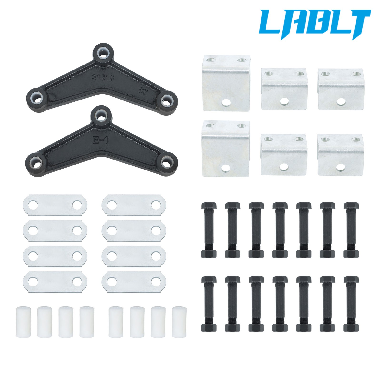 5000lbs Tandem Trailer Axle Suspension 2500lbs 4 Leaf Springs+U-bolt+Hanger Kit