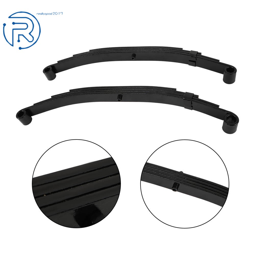 Trailer Leaf Spring 4 Leaf Double Eye 2500 lbs Cap Fit For 5000 lbs Axle-Set 2
