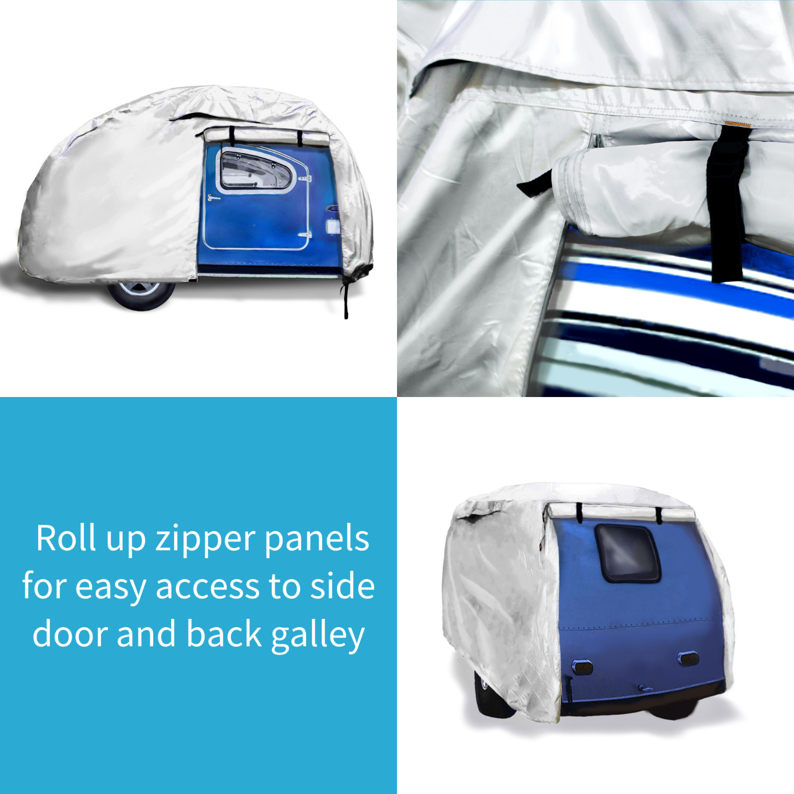 Little Guy Micro Max Teardrop Travel Trailer Camper RV Cover w/soft fleece