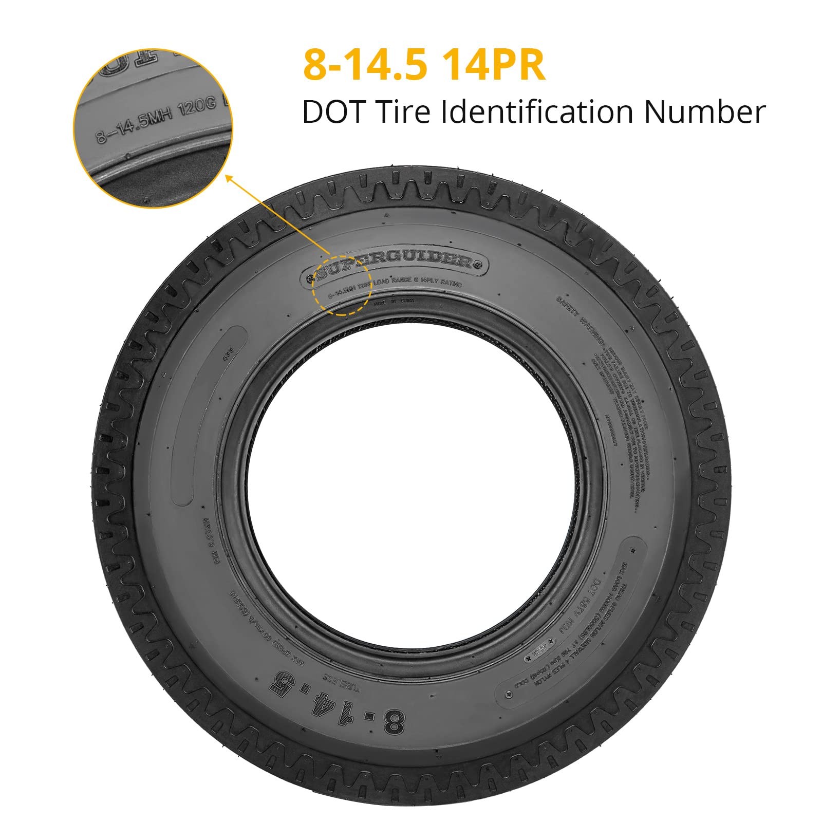 💎??4 Pack Trailer Tires ST 205/85D14.5 (8-14.5) Load G 14 Ply Speed Rating K Bi