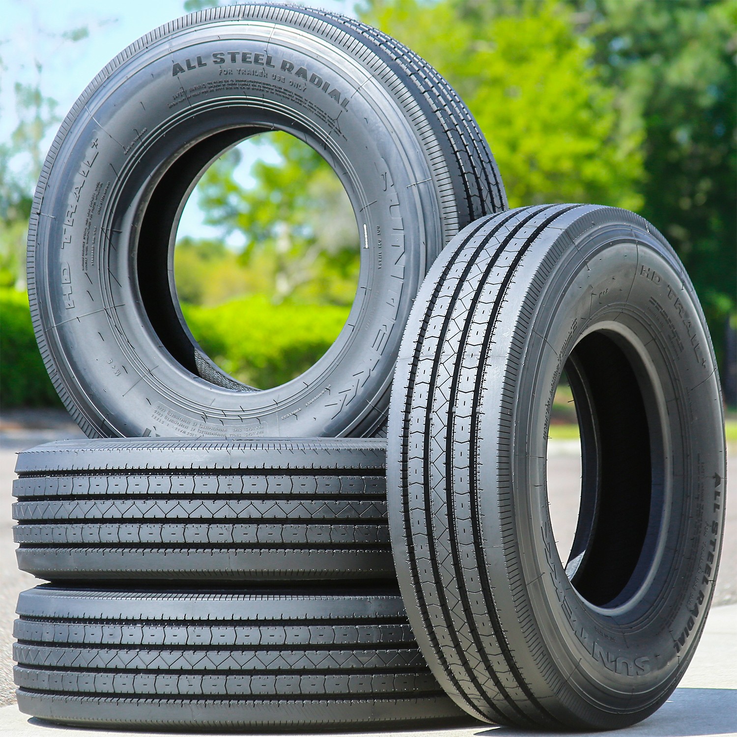 6 New Suntek HD Trail + All Steel ST 235/85R16 Load G 14 Ply Trailer Tires