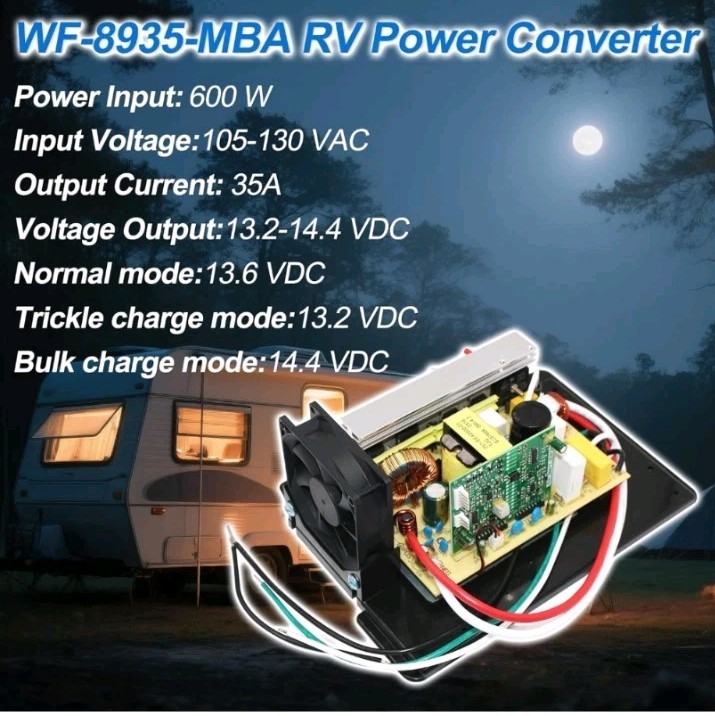 WF-8935-MBA RV Power Converter,35 Amp DC Main Board Assembly,Three-Stage Power