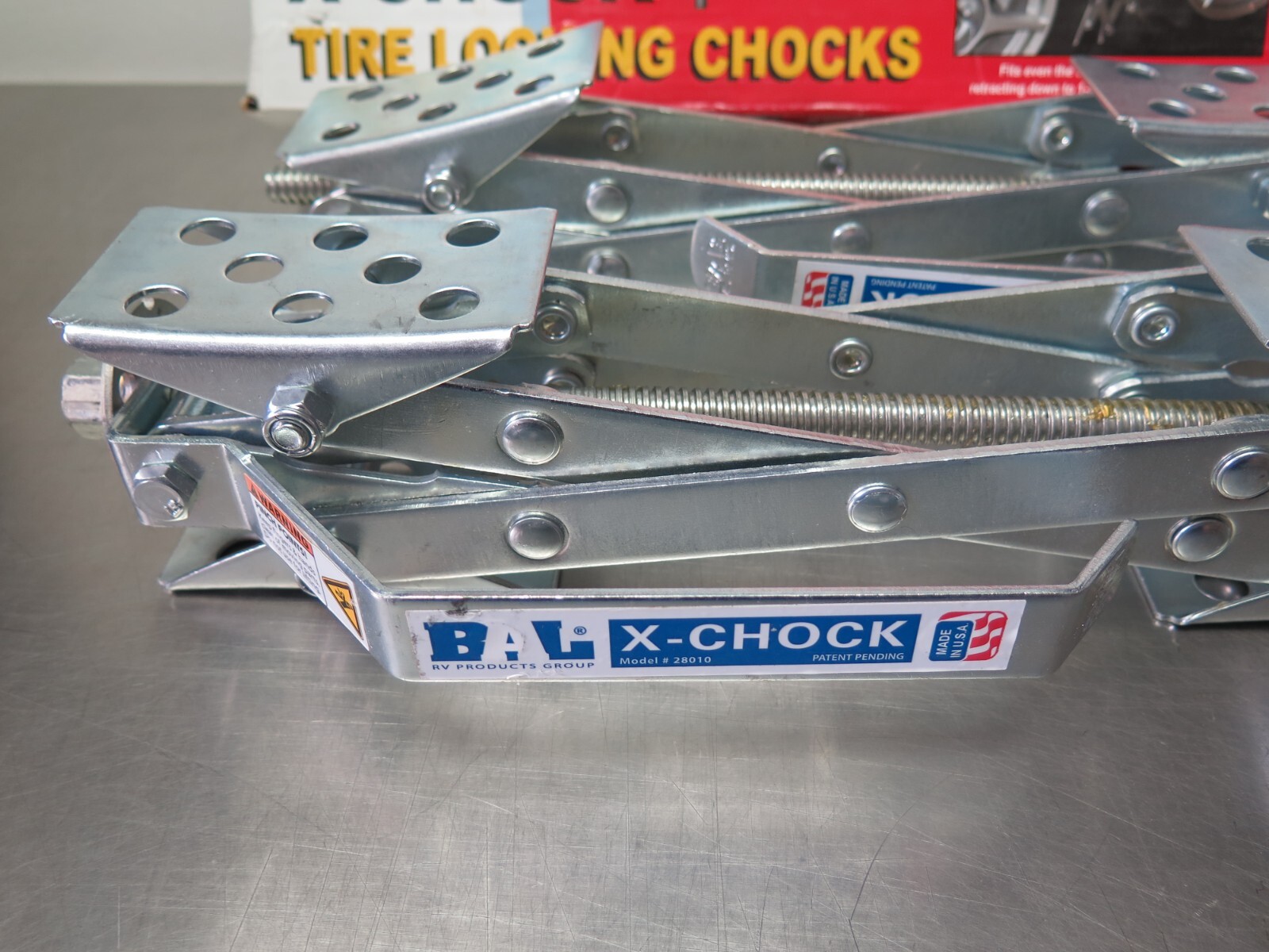 BAL RV 28012 X-Chock Wheel Tire Locking Chocks; Set of 2 *MISSING WRENCH (O3B)
