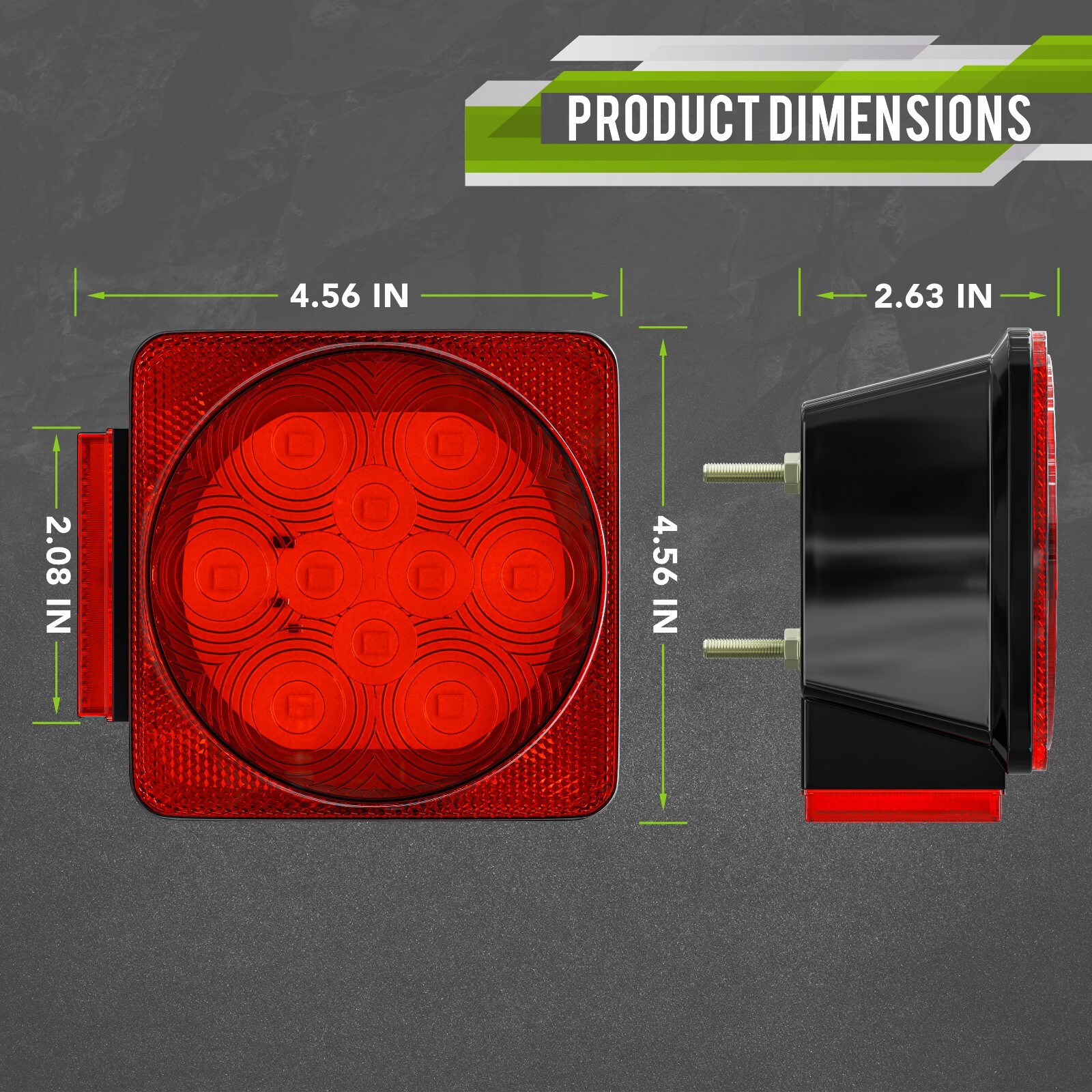 Universal LED Trailer Light Kit 12V Waterproof for Under 80 Inch Trailers