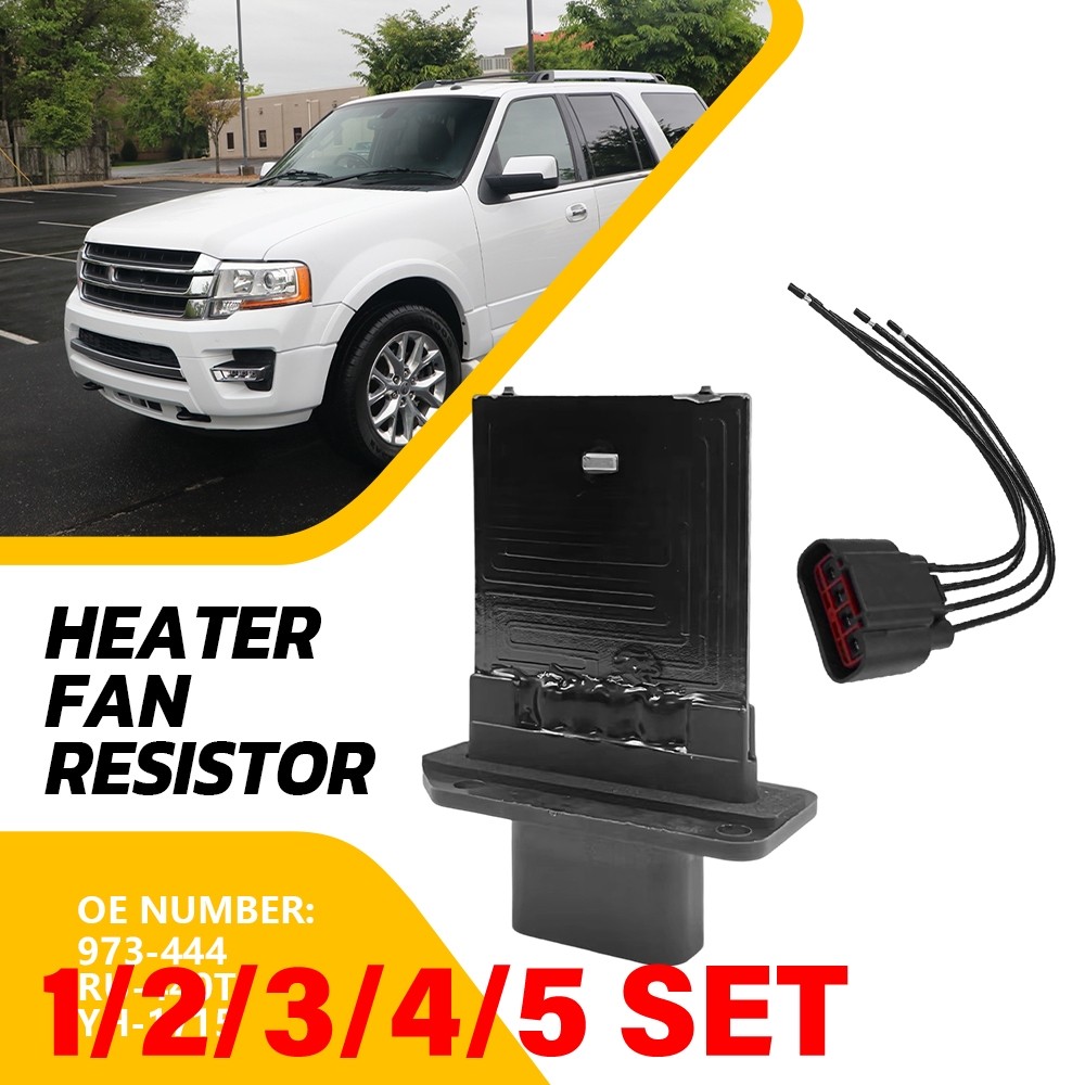 HVAC Blower Motor Resistor For Ford Expedition Mustang with Wire Harness 1-5SET
