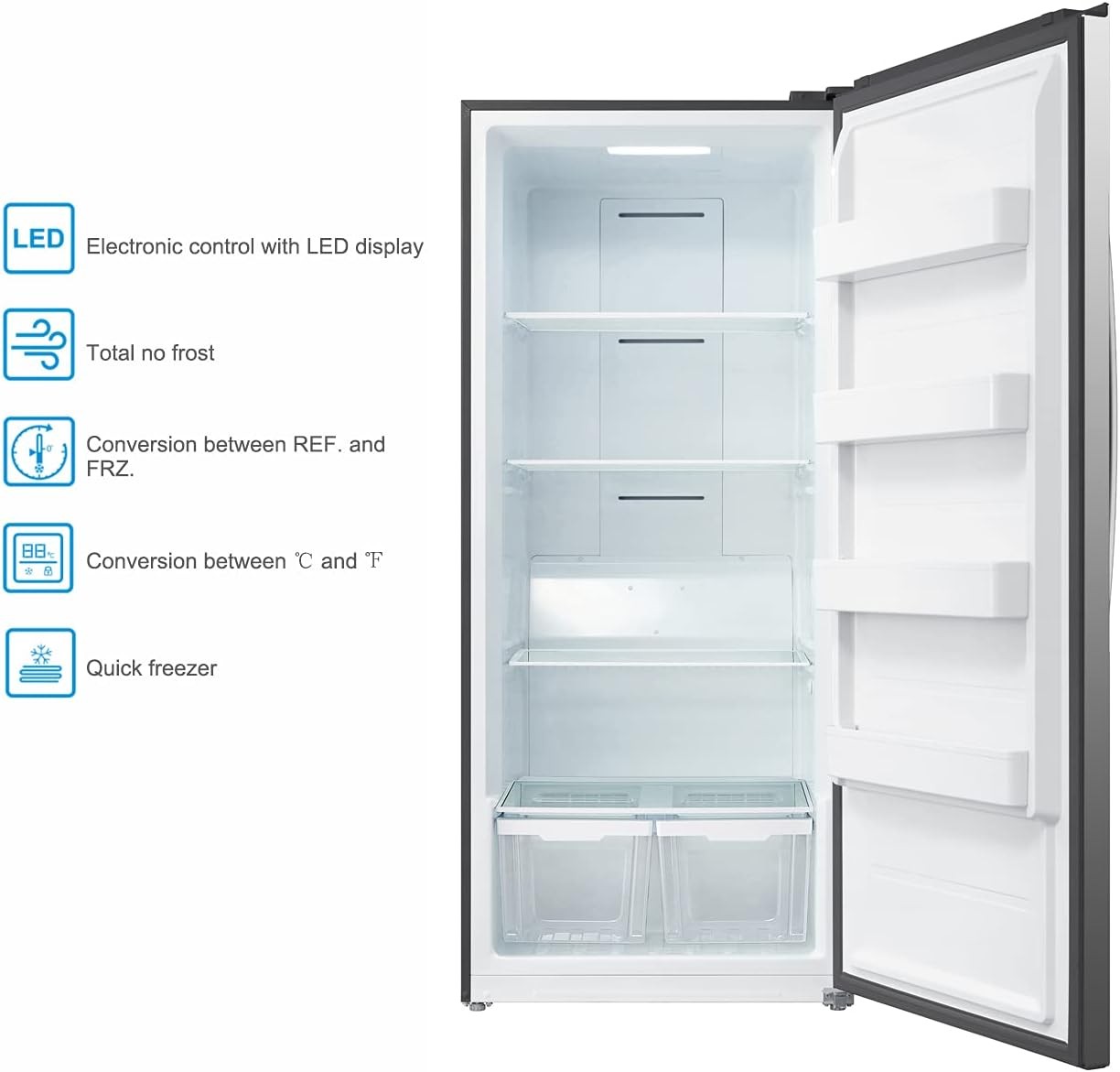 SMAD 21 cu.ft Freezer Upright Frost Free Upright Freezers with LED Display