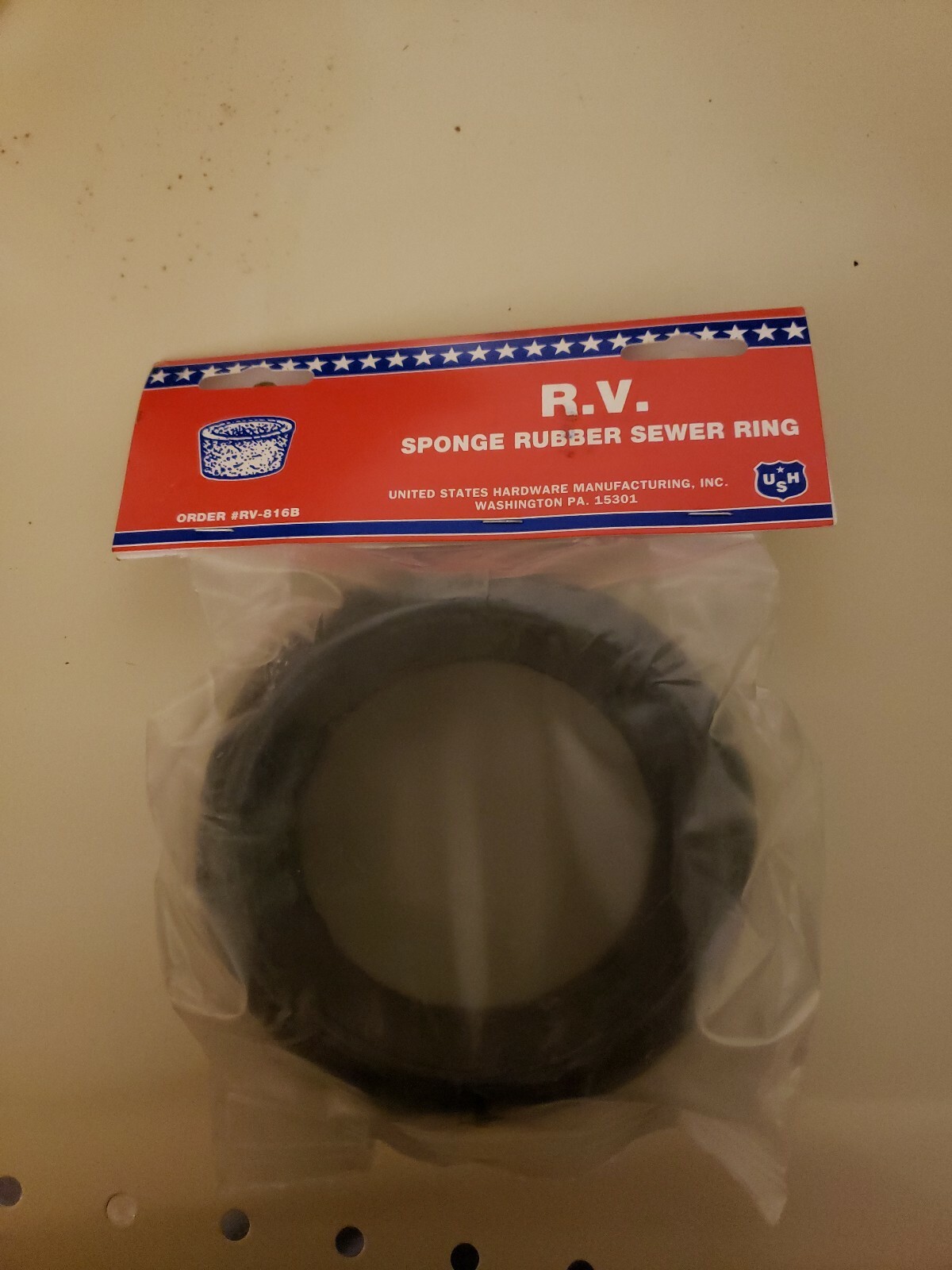 Us Hardware Rv-816b Sponge Rubber Sewer Ring New