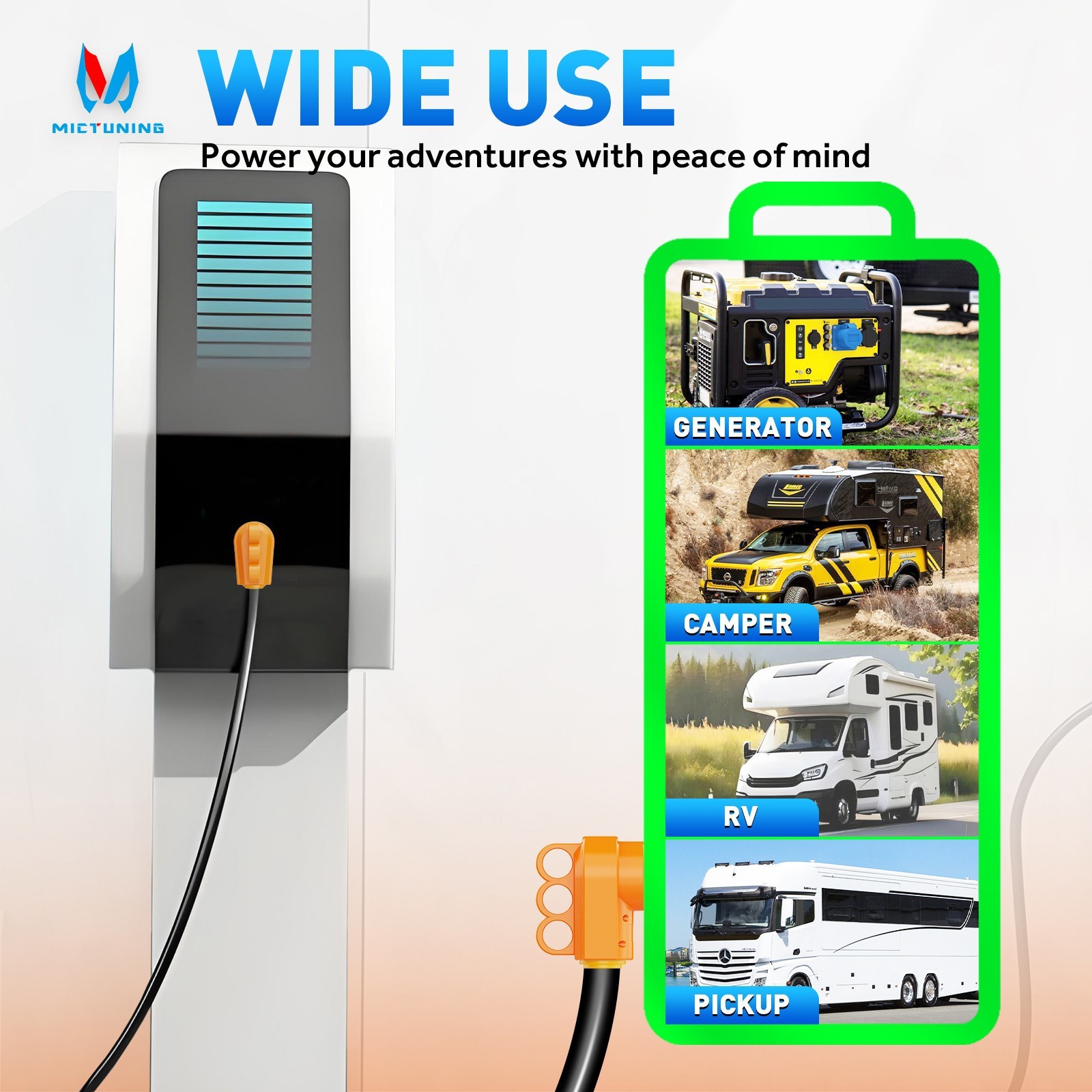 50 Amp RV Male and Female Plug Set,125V/250V Heavy Duty Electrical Camper for RV