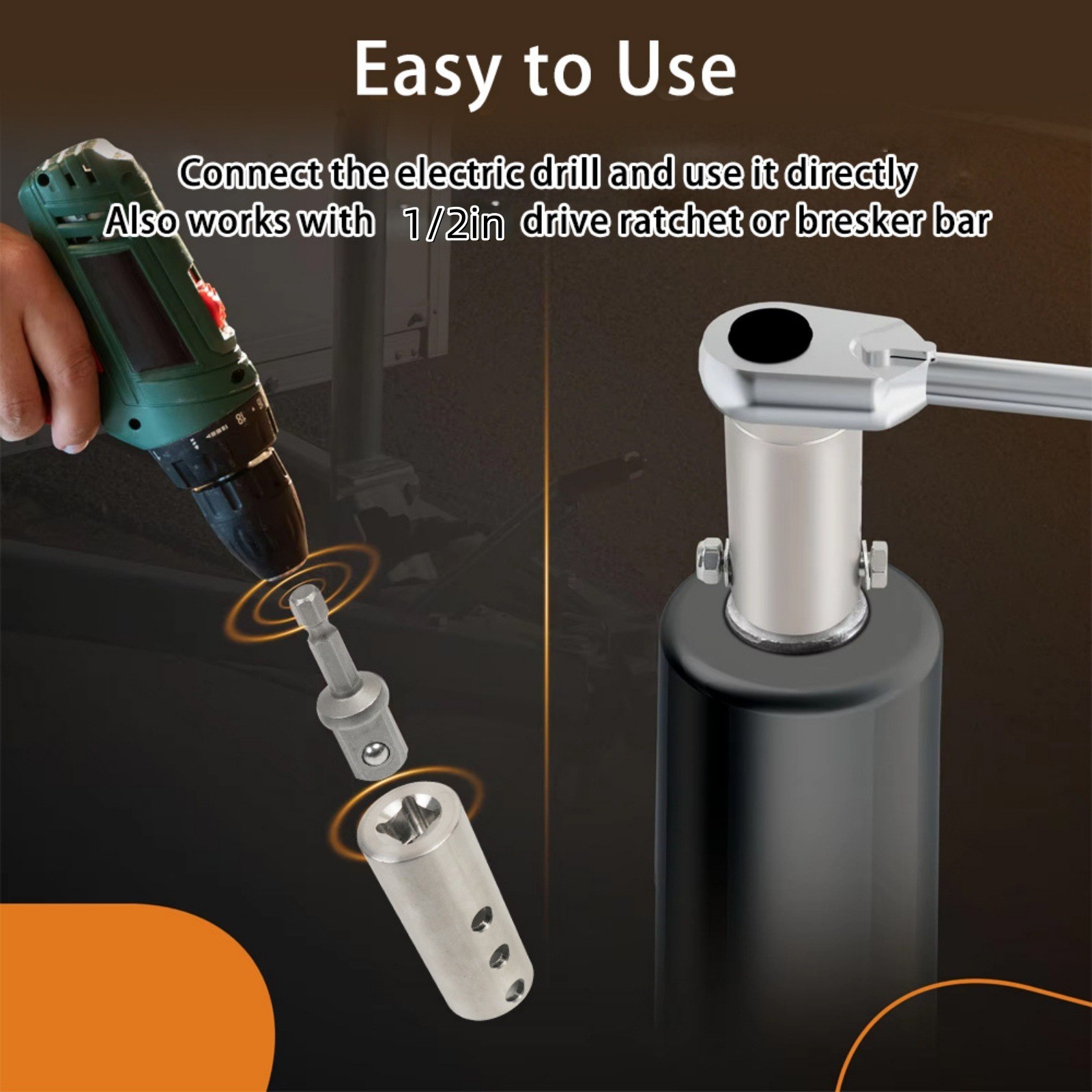 High Quality Trailer Jack Electric Drill Adapter with 1/2 Inch Socket Adapter