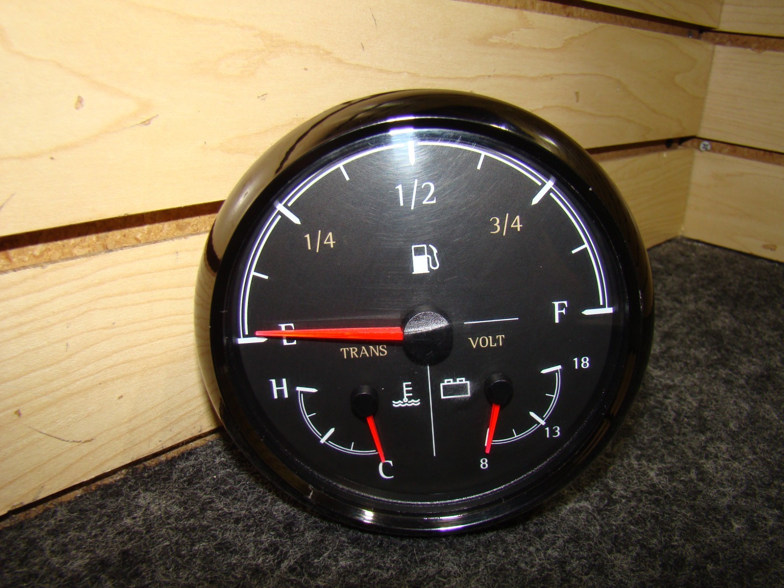 USED RV/MOTORHOME MEDALLION 3 IN 1 FUEL / TRANS / VOLT DASH GAUGE 16622900