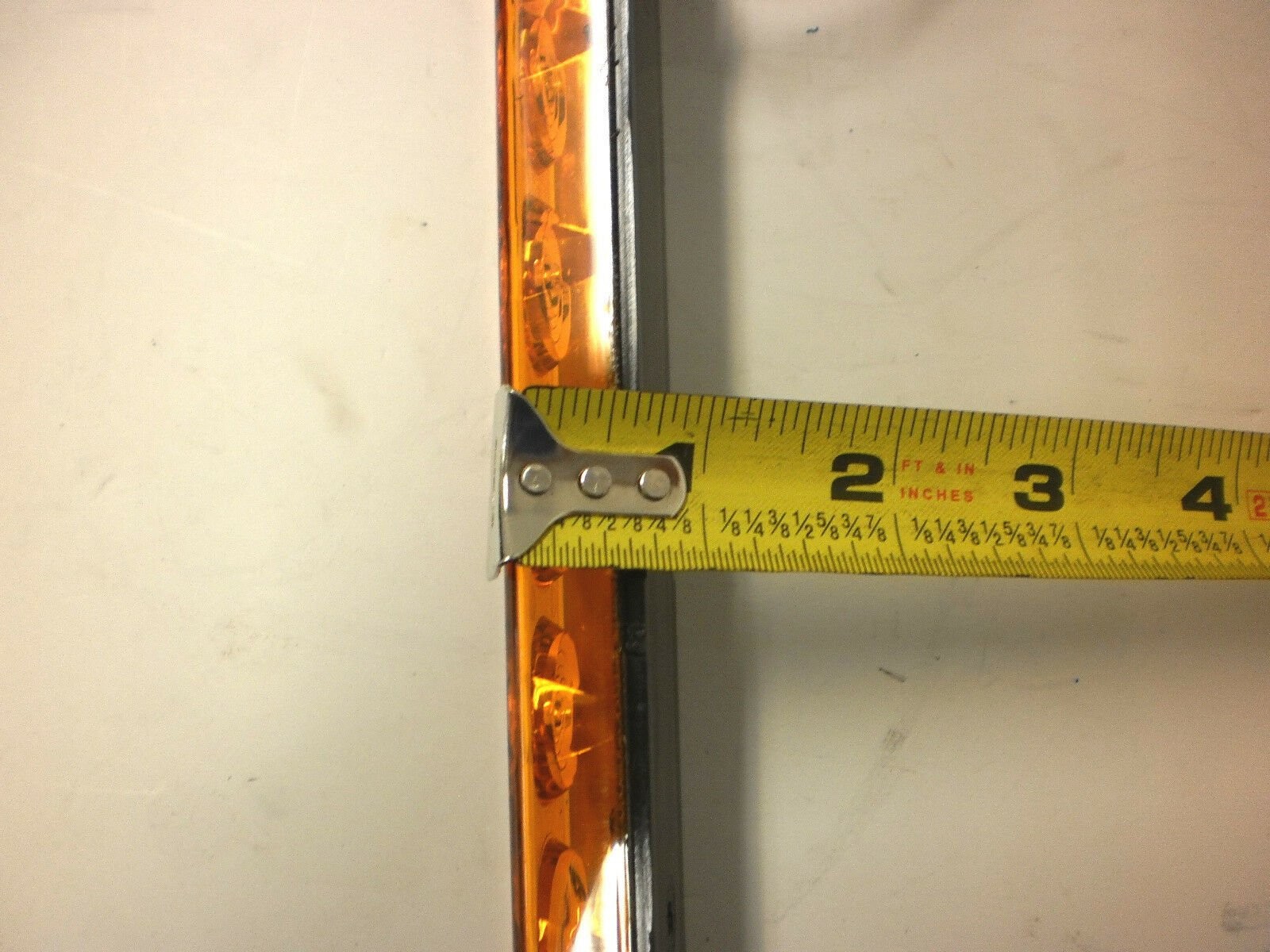 15″ Slimline 3 LED Amber Lens ID Light Bar Trailer Truck RV 80 RV