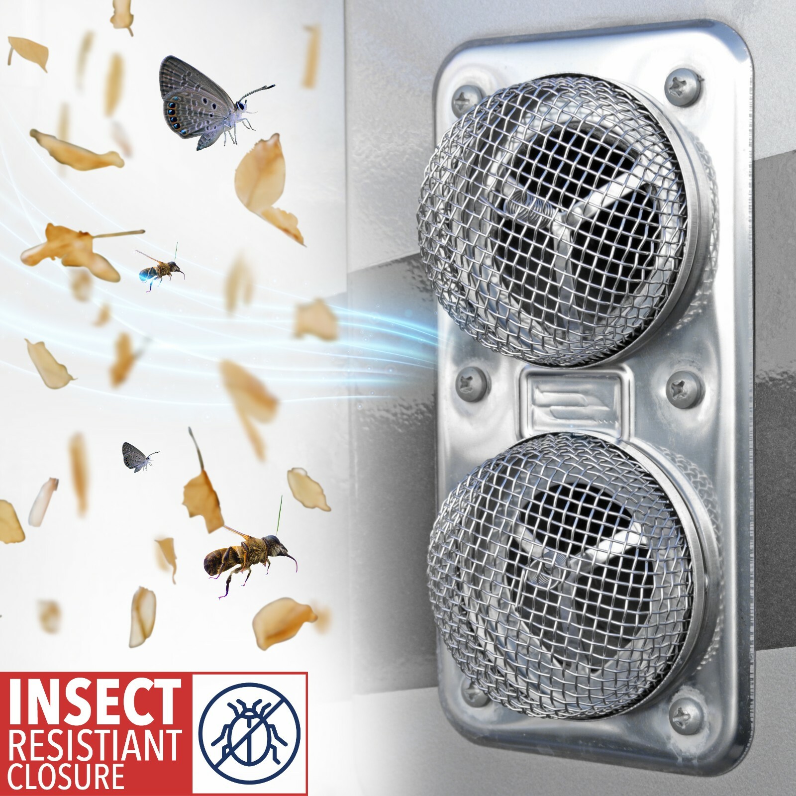 RV Motorhome FLYING INSECT BUG SCREEN for 2.8″ Furnace 8.5 x 6″ Water Heater LCW