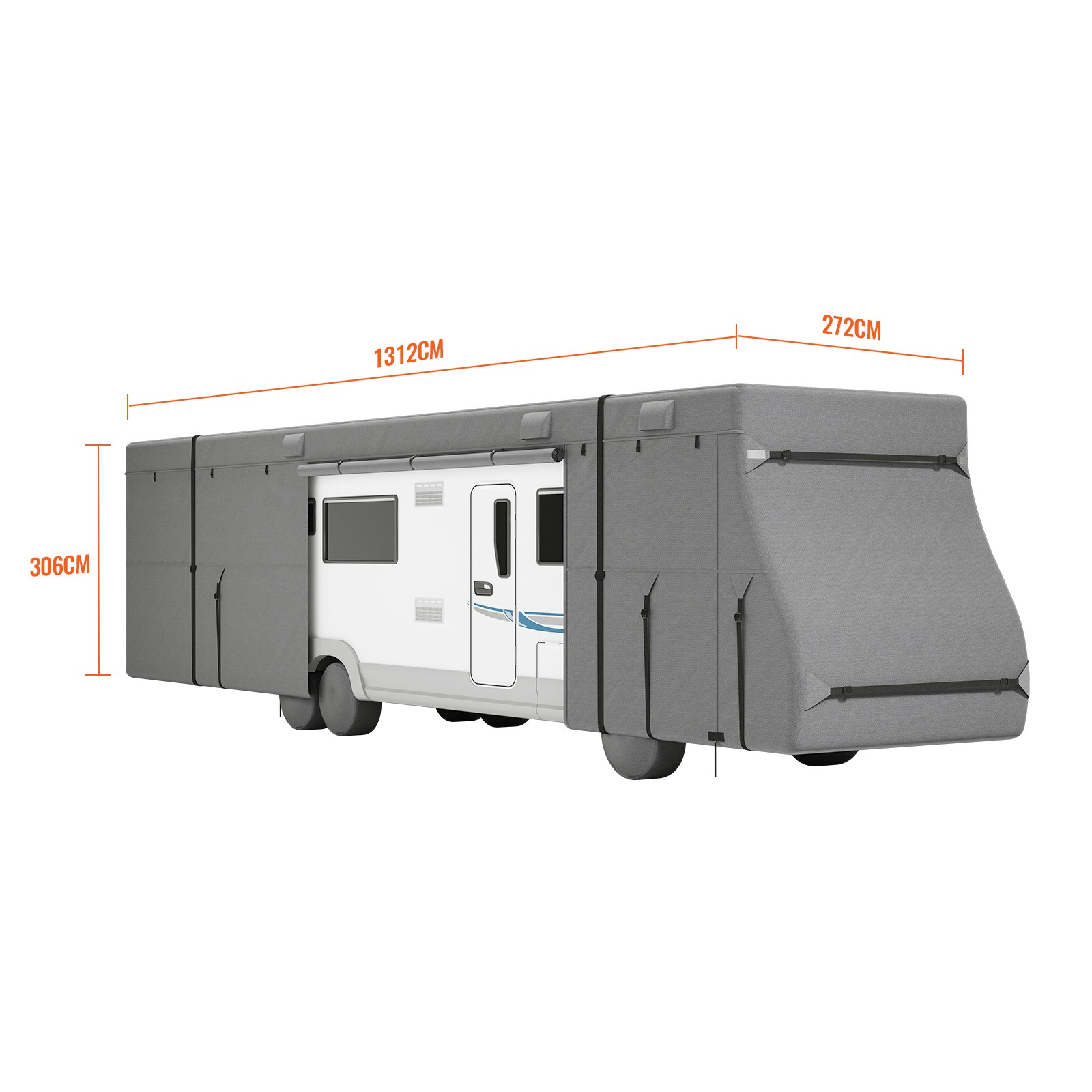 Uimoso Class A RV Cover Motorhome Cover 40-43 ft Non-woven Fabric Motorhome RV