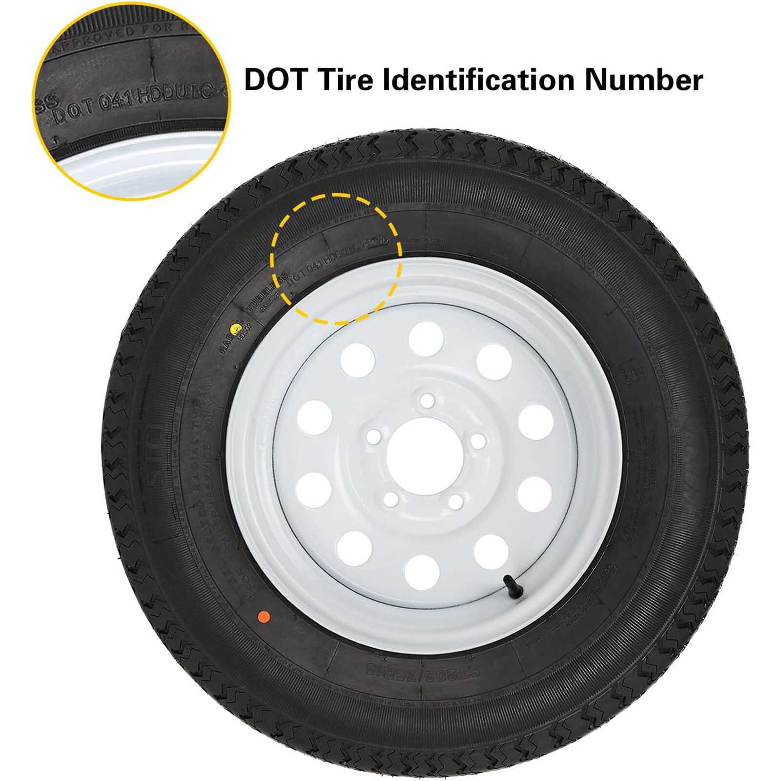 Set of 4 Radial Trailer Tire ST225/75R15 225 75R15 Load Range E 10 Ply