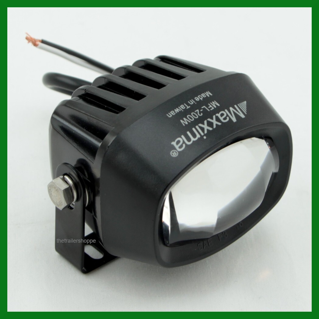 Maxxima Compact Mini Selective White Fog Light 12/24V Black Housing MFL-200W