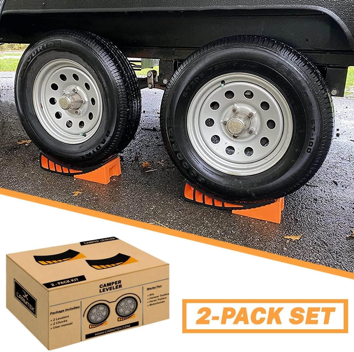 Camper Leveler 2-Pack | Fast & Durable RV Leveling System for Dual Axles