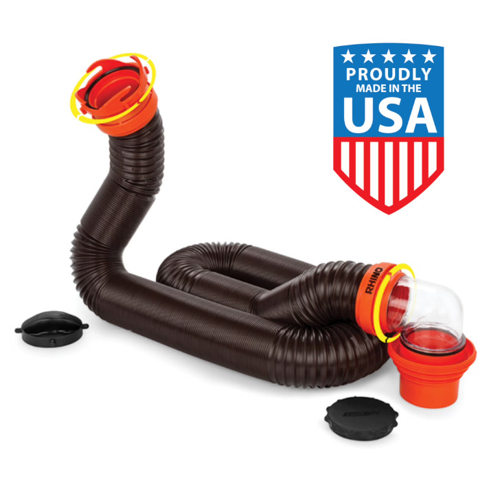 Camco RhinoFLEX 15′ RV Sewer Hose Kit (39762)