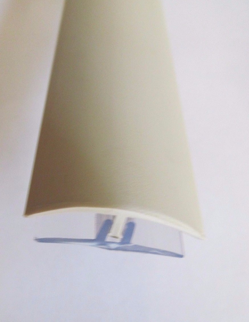 92″ IVORY Rigid Plastic 1″ Ceiling Sidewall Batten Snap Trim & Retainer RV