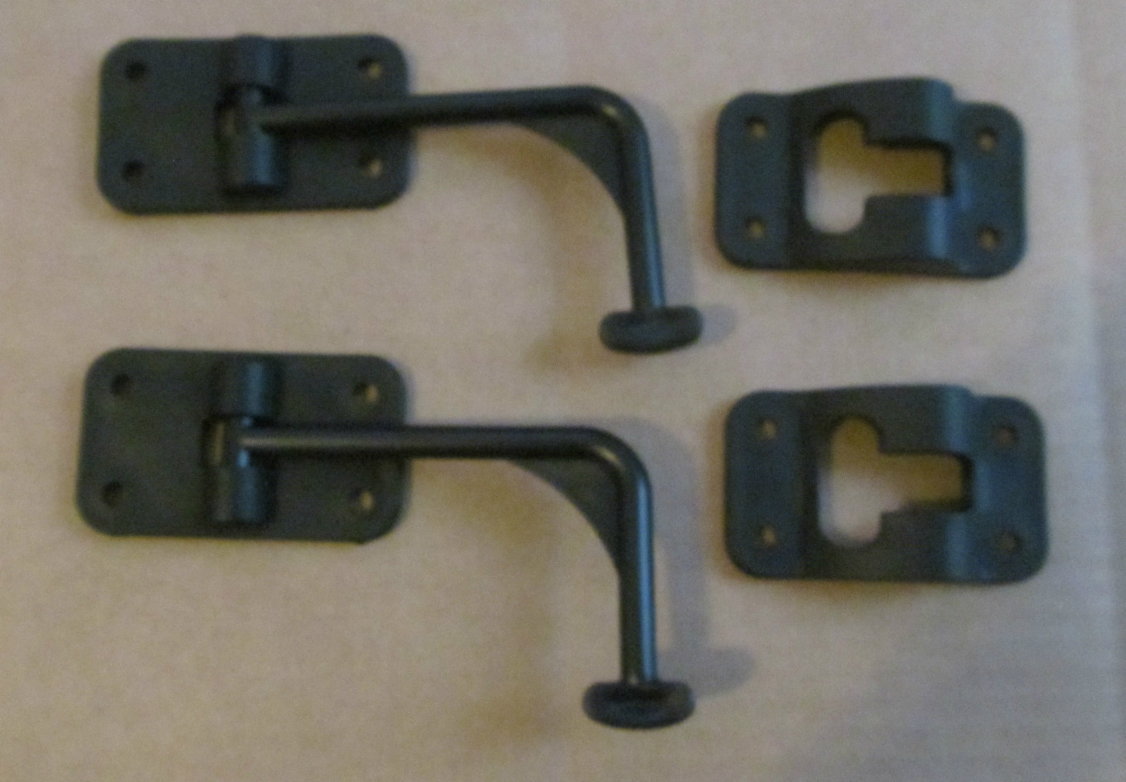 2 Sets RV BLACK Cargo Entry Door Catch Holder Hook Latch 90 Degree Style SALE
