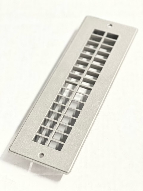 RV 4″ X 12″ RV Gray Floor Register Vent Cover No Damper Plastic