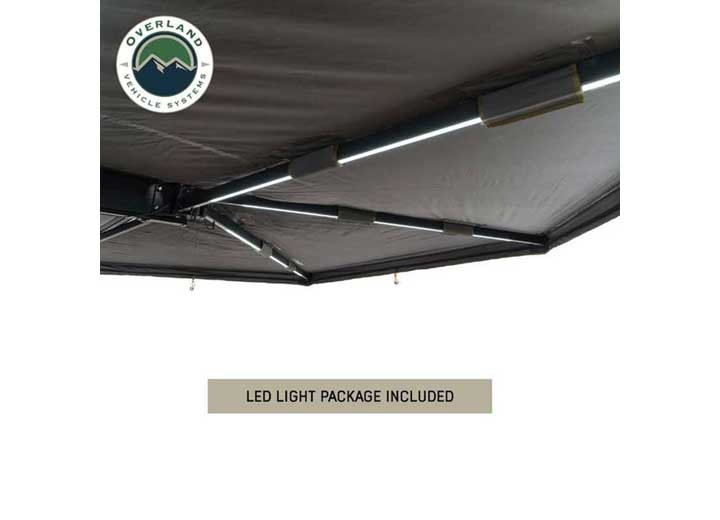 Overland Vehicle Systems XD Nomadic 270 Awning Shade with Lights Black-Out