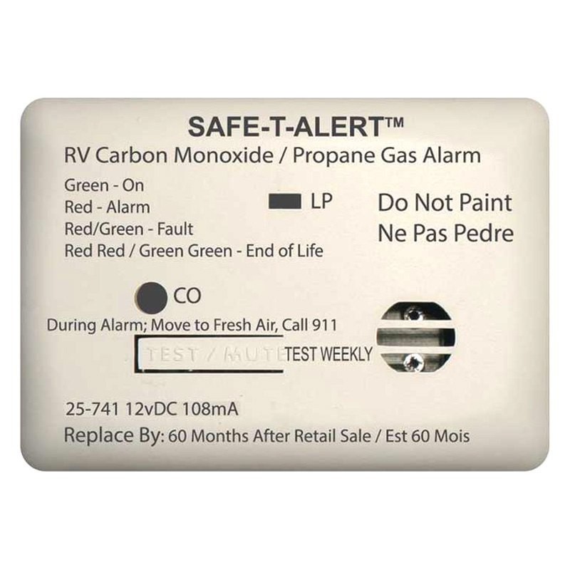 Safe-T-Alert 25-741-WT 25 Series White Surface Mount Propane/LP Gas Alarm