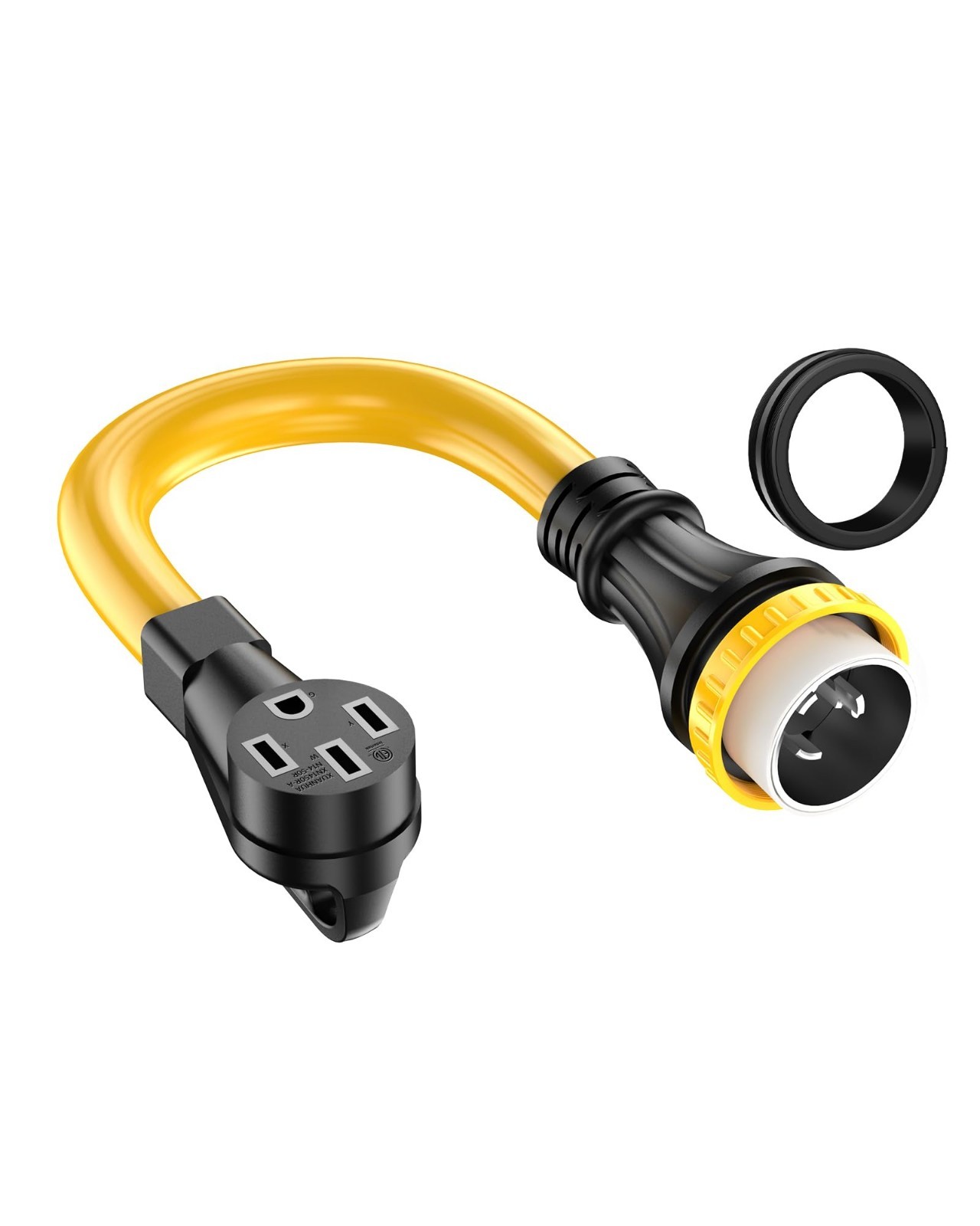 50 Amp Twist Lock Adapter NEMA 14-50R to 50P, Heavy Duty RV Power Cord, Grip Han